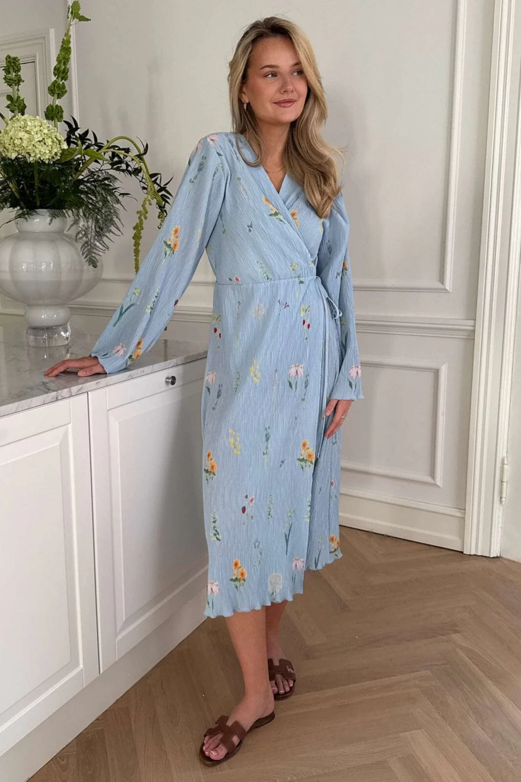 BYIC Ofeliaic Long Wrap Dress A23640