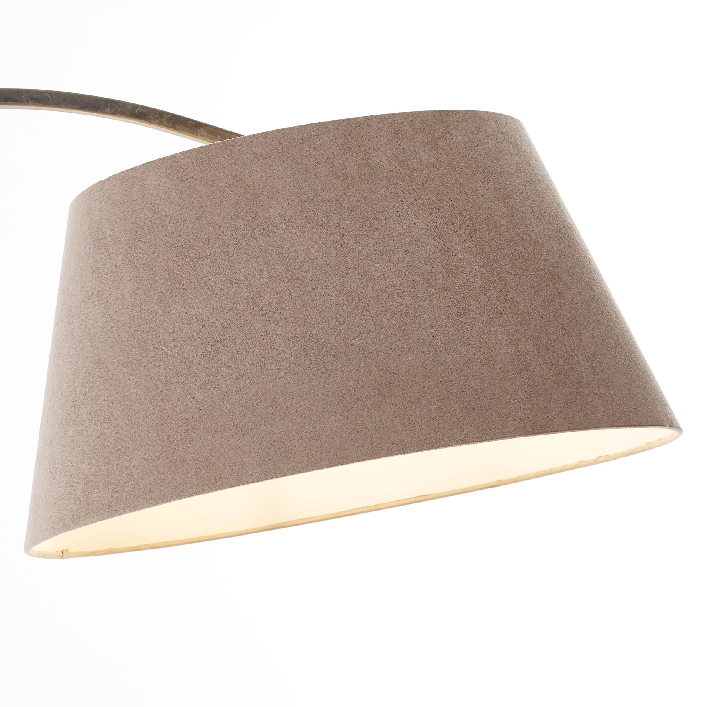Brilliant Bogenlampe »Brok« E27 1 Stk. 196 cm Höhe, 121 cm Ausl., E27, schwenkbar, Beton/Metall/Textil, taupe