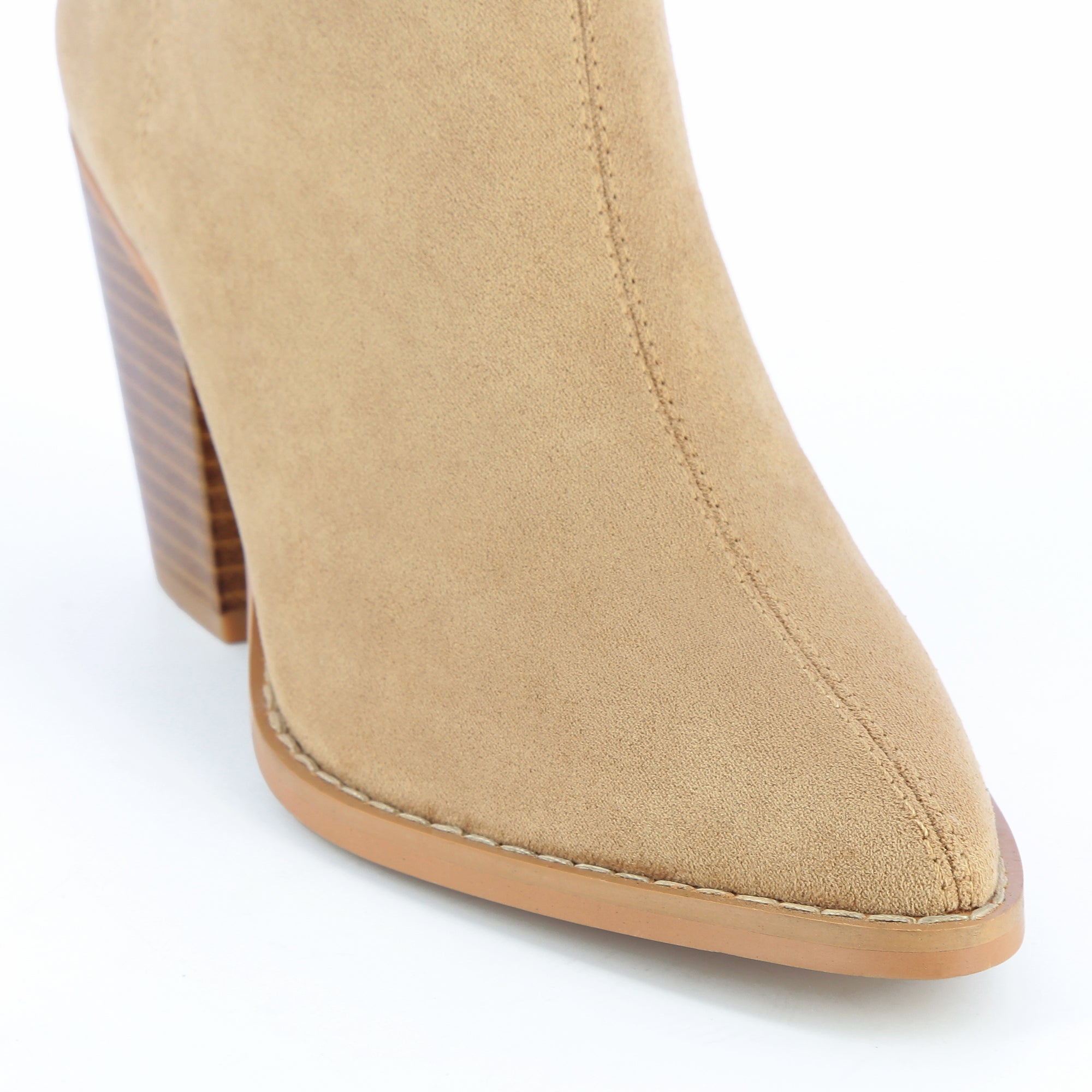 Bottines-Bottines à talon Julia en suédine beige