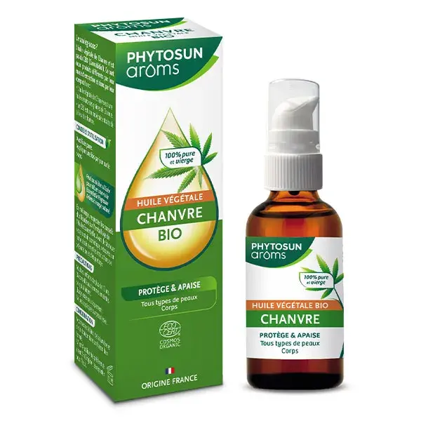 Óleo Vegetal de Cânhamo Orgânico Phytosun Arôms para o Corpo 100% Puro e Virgem 50ml