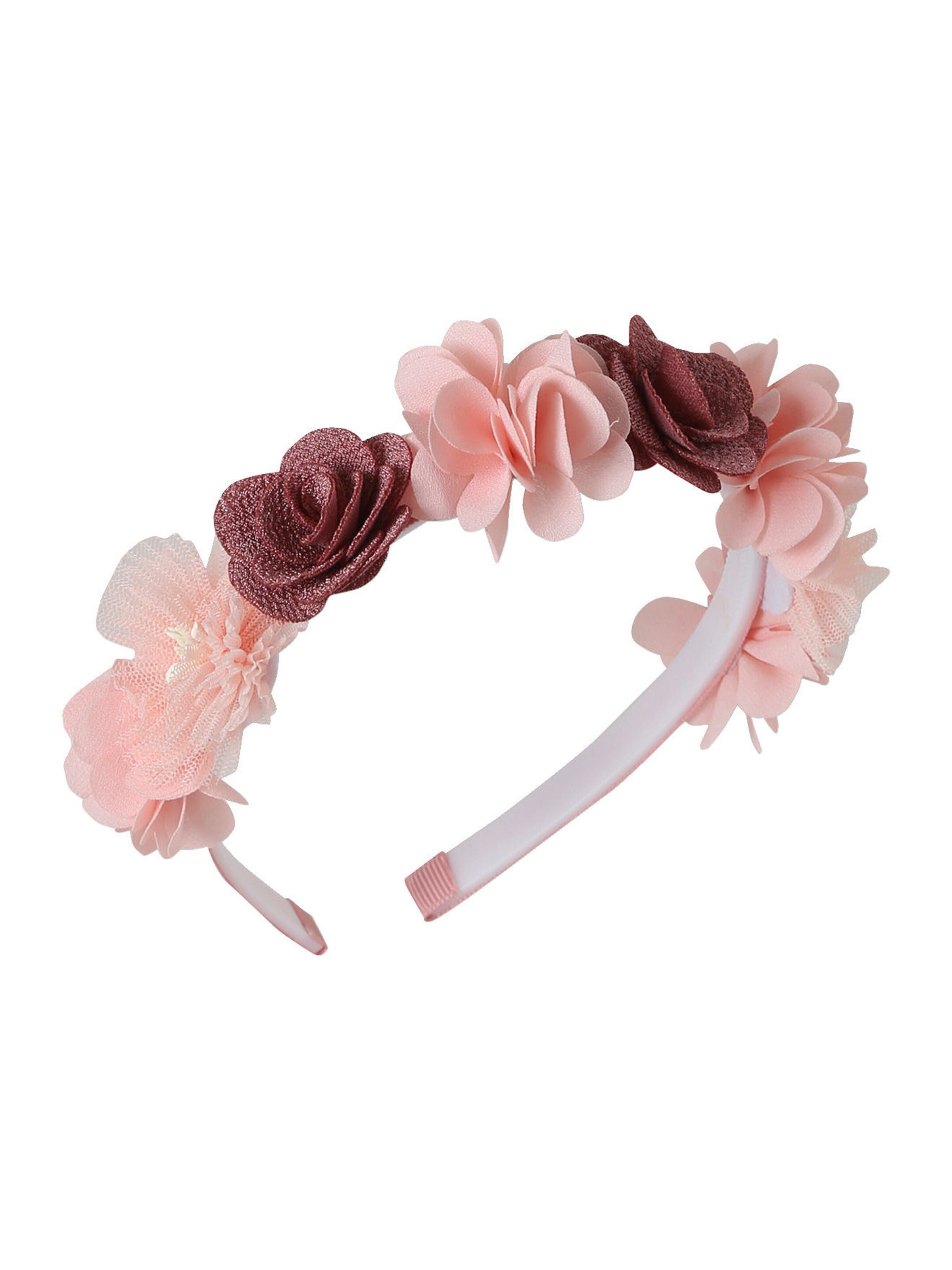 Vertbaudet Mädchen Haarreif mit Boho-Blumen altrosa