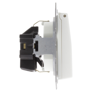 Jung AS500 enkel geaard stopcontact met klep wit
