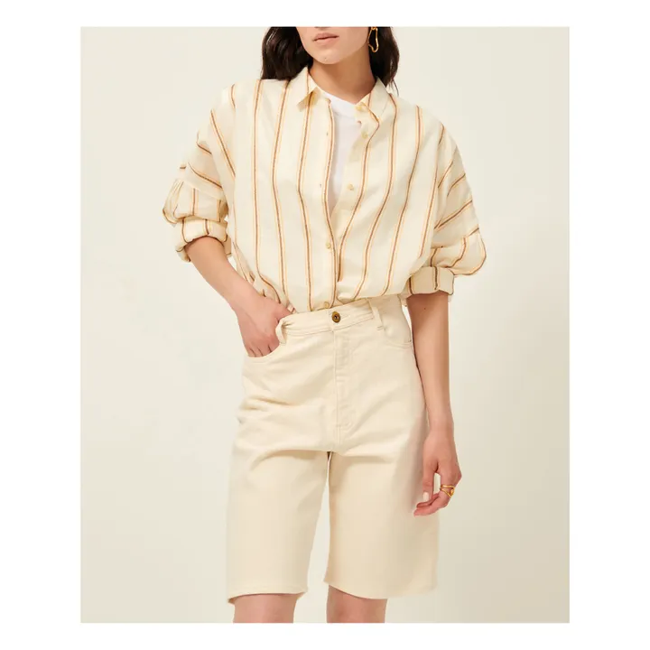 Sessùn Chemise Ample Botan Rayures | Jaune