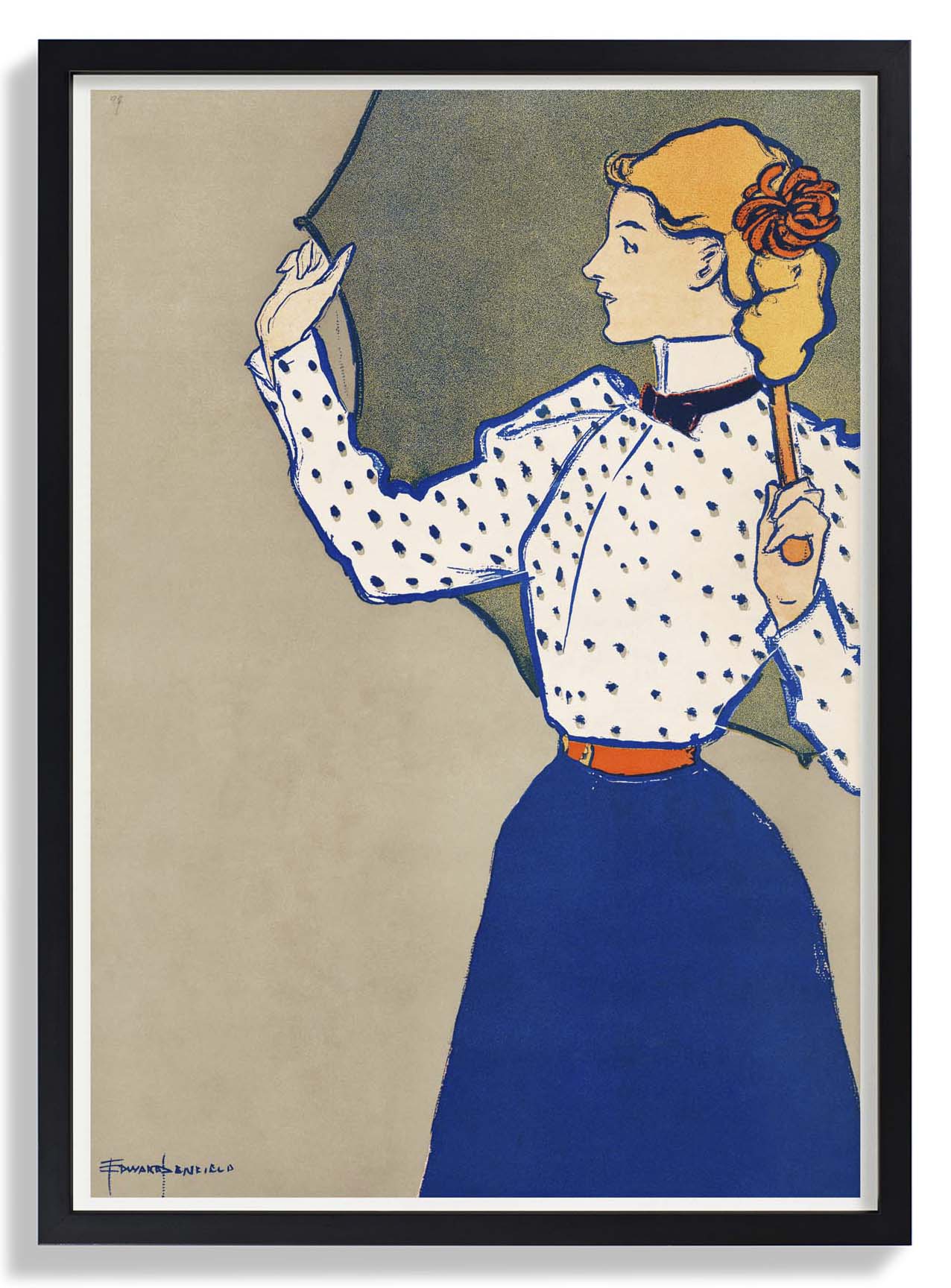 Frau, die Regenschirm nr. 2 von Edward Penfield