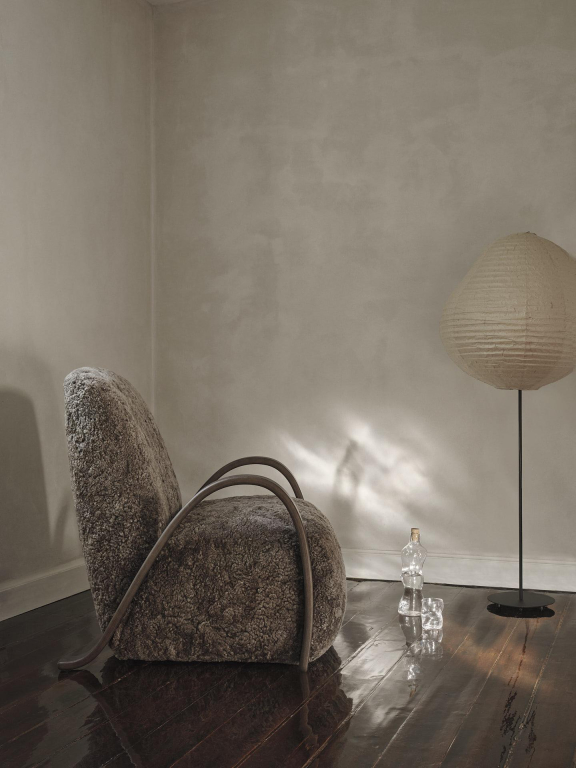 Ferm Living Kurbis vloerlamp Natural/Black