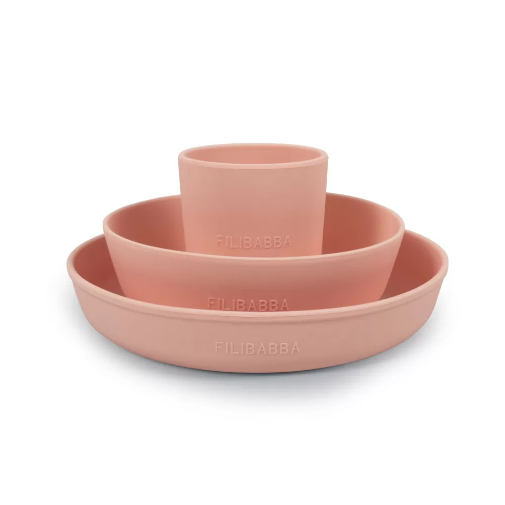 Filibabba Silikone Spisesæt - Peach