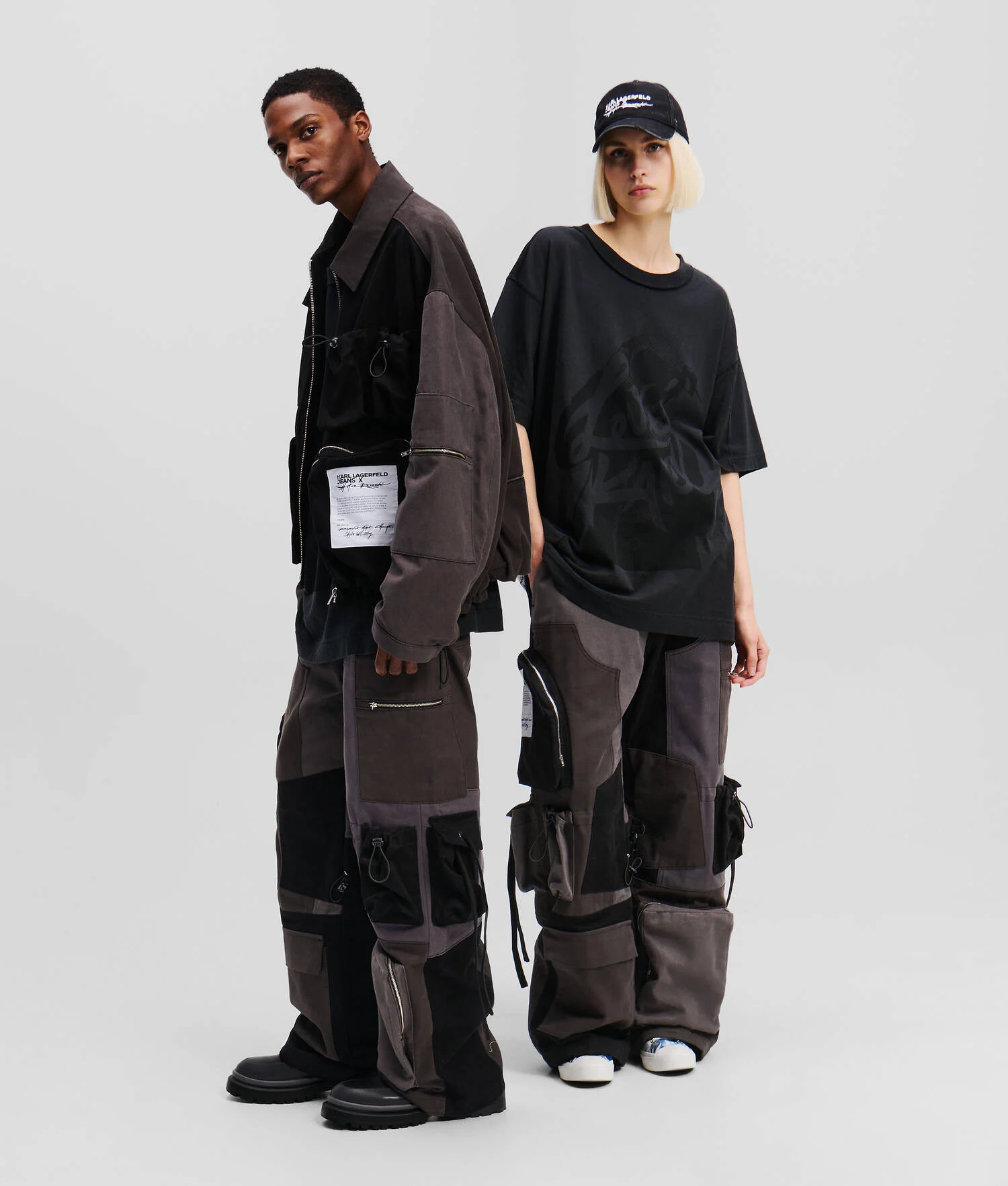 PANTALON STYLE UTILITAIRE KLJ X ATELIER RESERVÉ - Noir