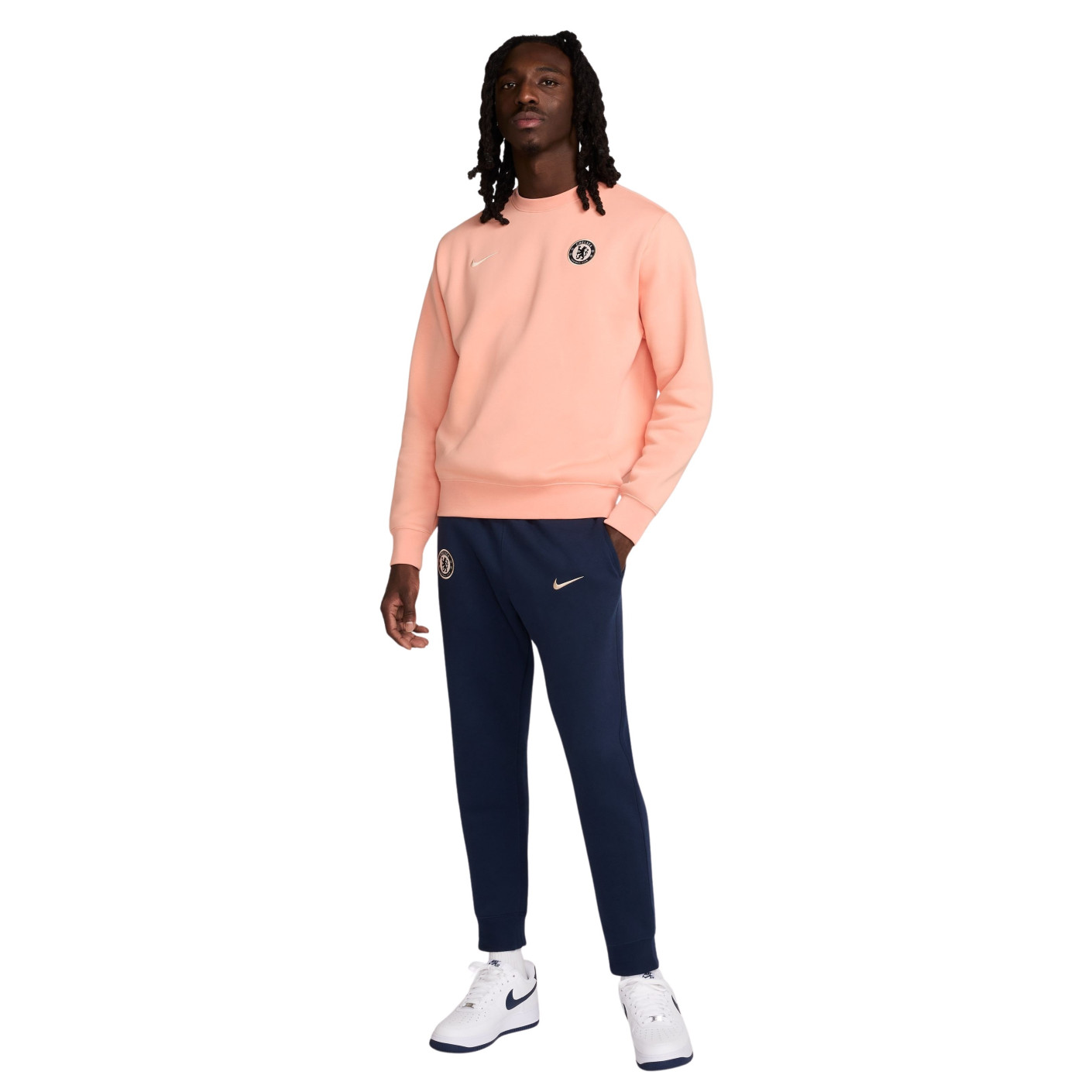 Nike Chelsea Club Joggingbroek 2024-2025 Donkerblauw Goud