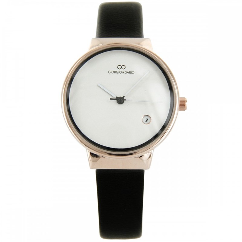 Montre Femme GIORGIO bracelet Cuir Noir