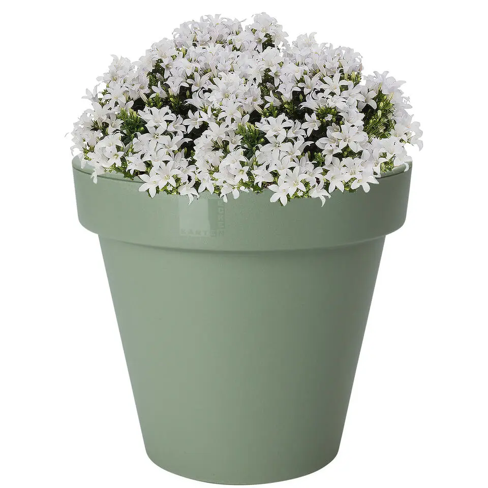 Pro Garden Plantenpot/bloempot - Tuin - kunststof - groen - D20 cm