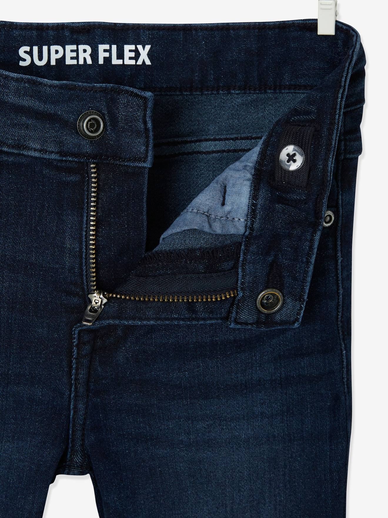 Calça jeans Superflex para meninos, lavagem azul escura