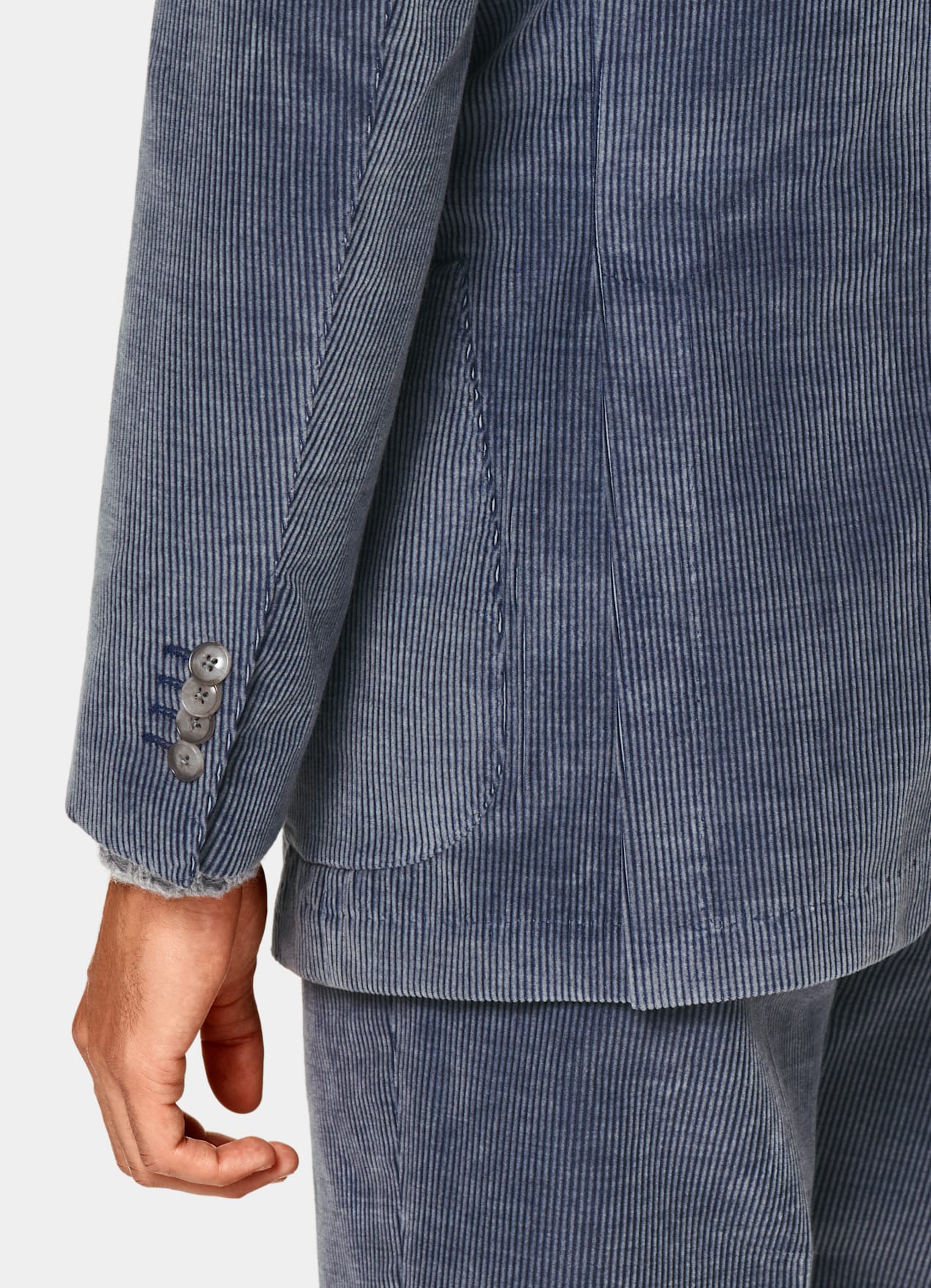 Costume Havana coupe Tailored bleu moyen