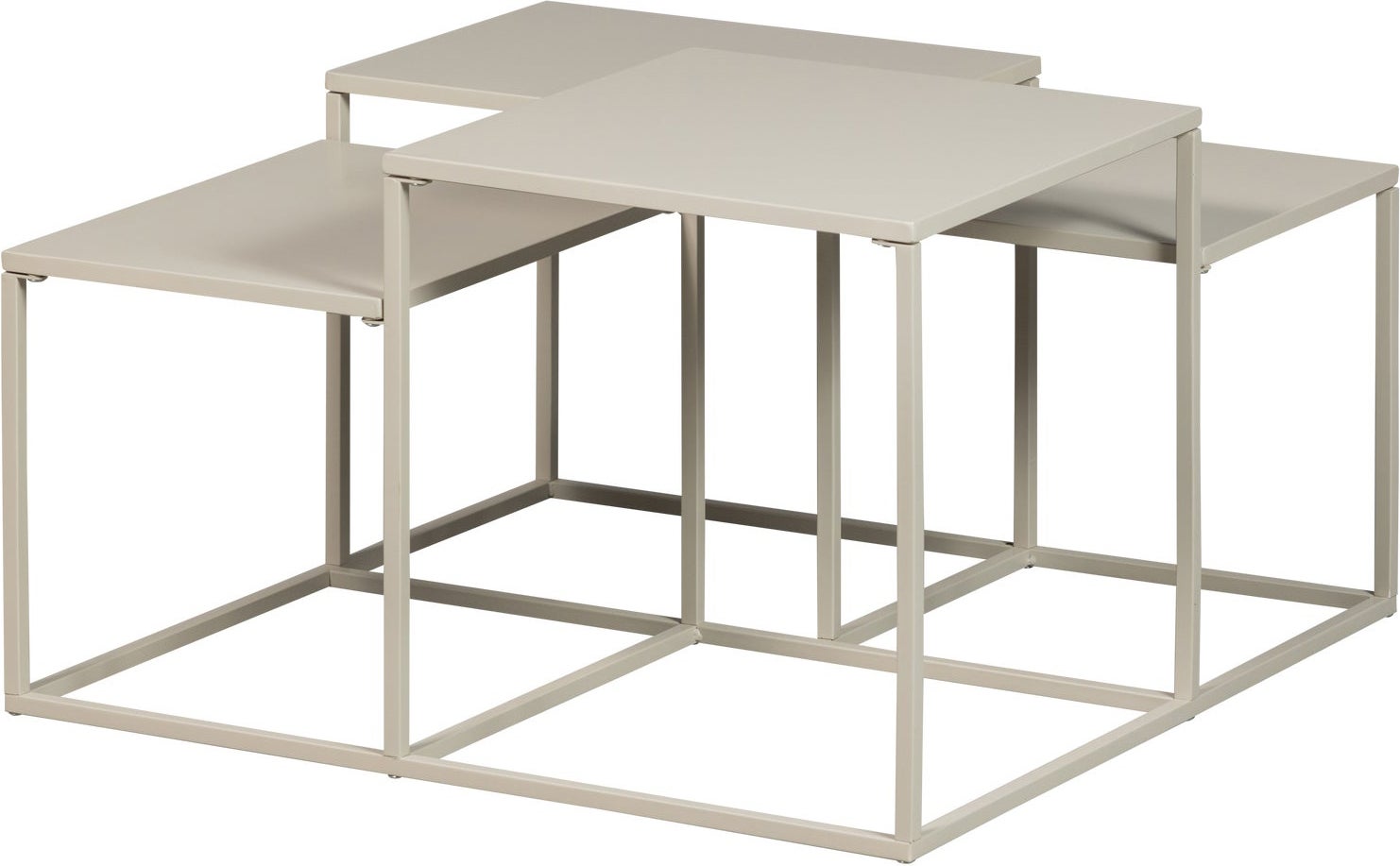 WOOOD salontafel Mida crème 70 x 70 x 42 cm