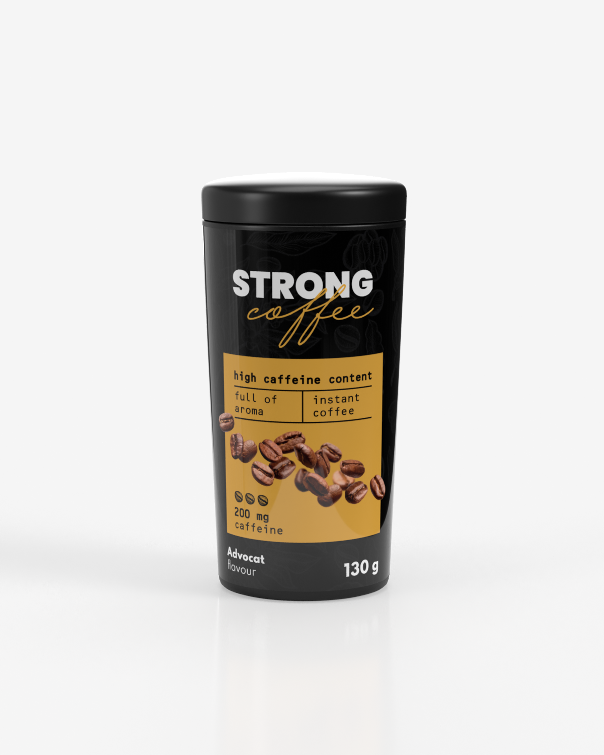 3x BodyFuel Strong Instant Coffee Advocaat Taste 130g