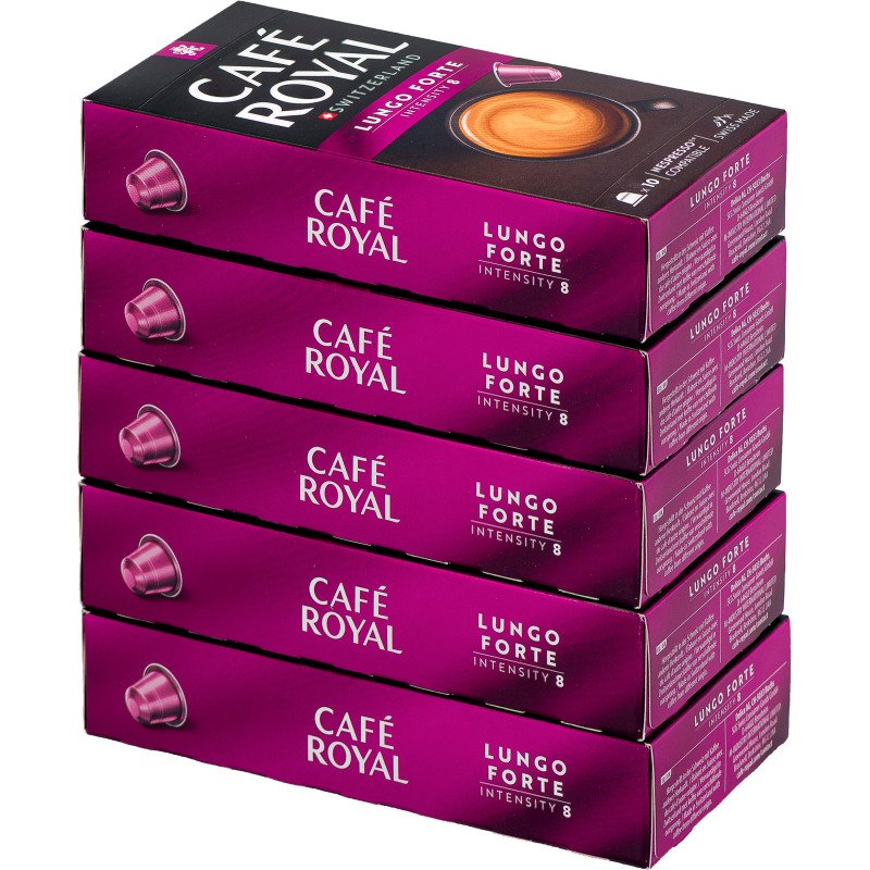 Capsules de café Café Royal Espresso Lungo Forte - 5 Boîtes de 10