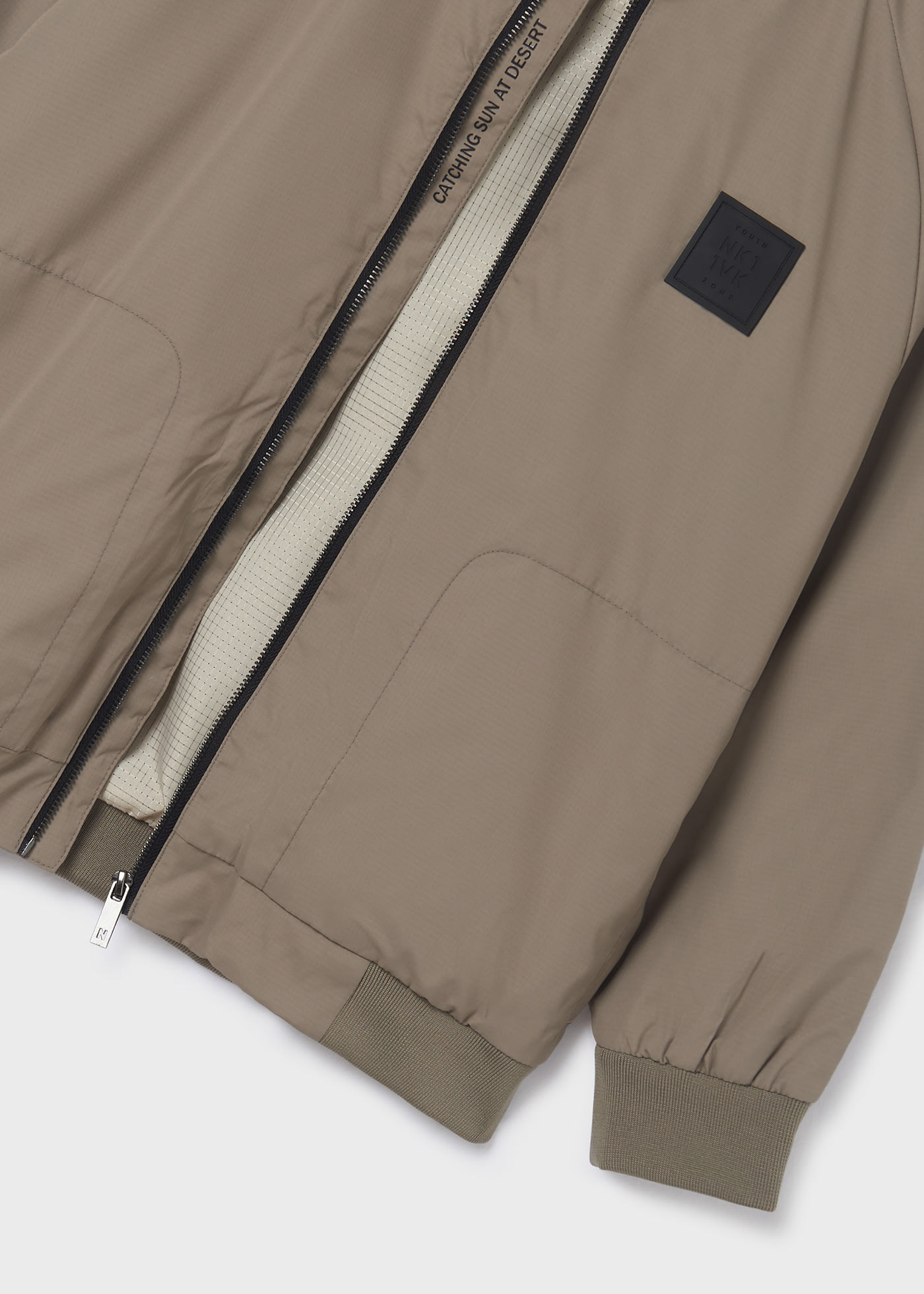Jaqueta corta-vento infantil estilo bomber