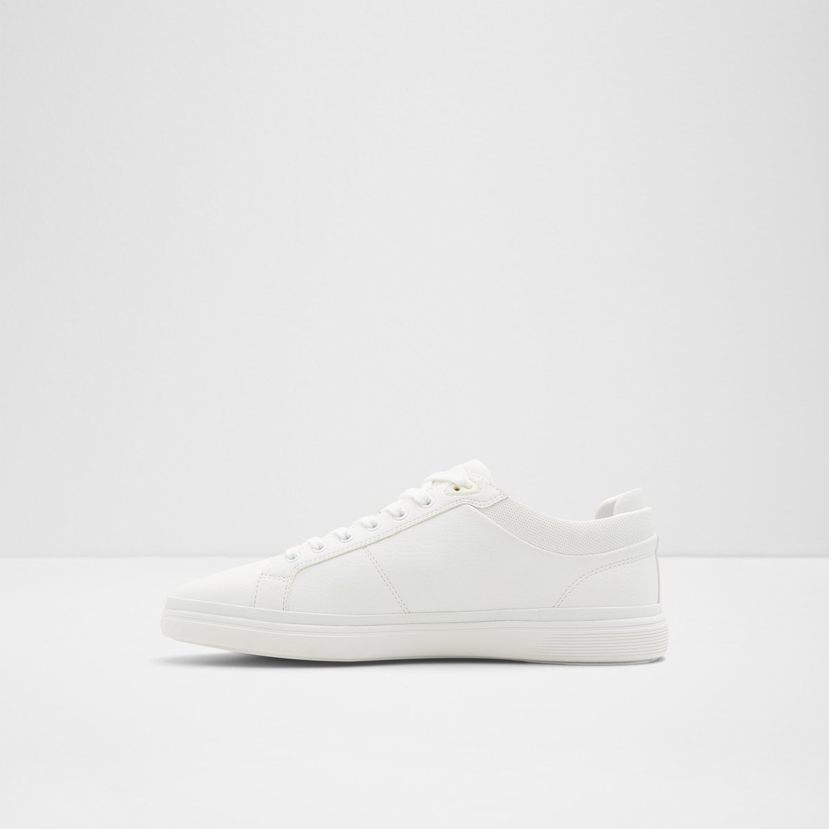 Finespec White Synthetic Smooth Men Low top