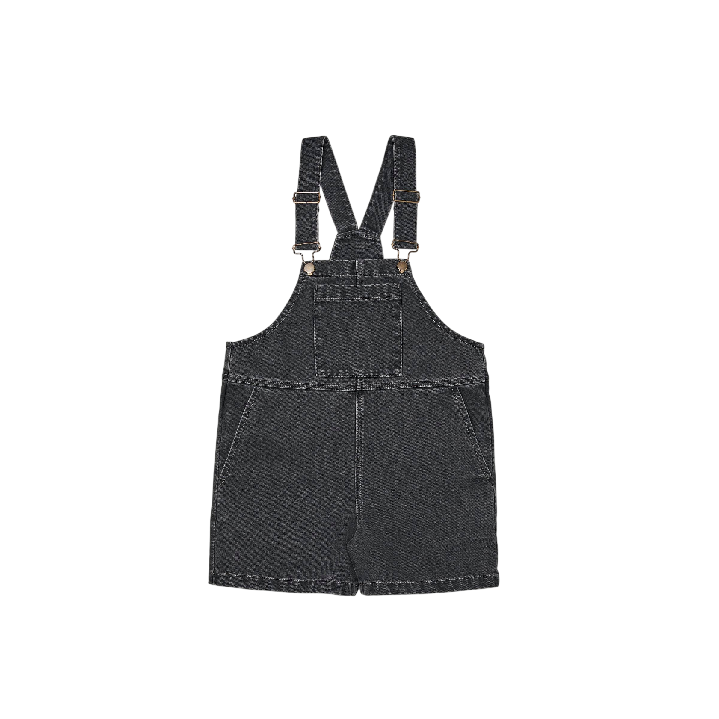 Latzhose Faded Black Denim