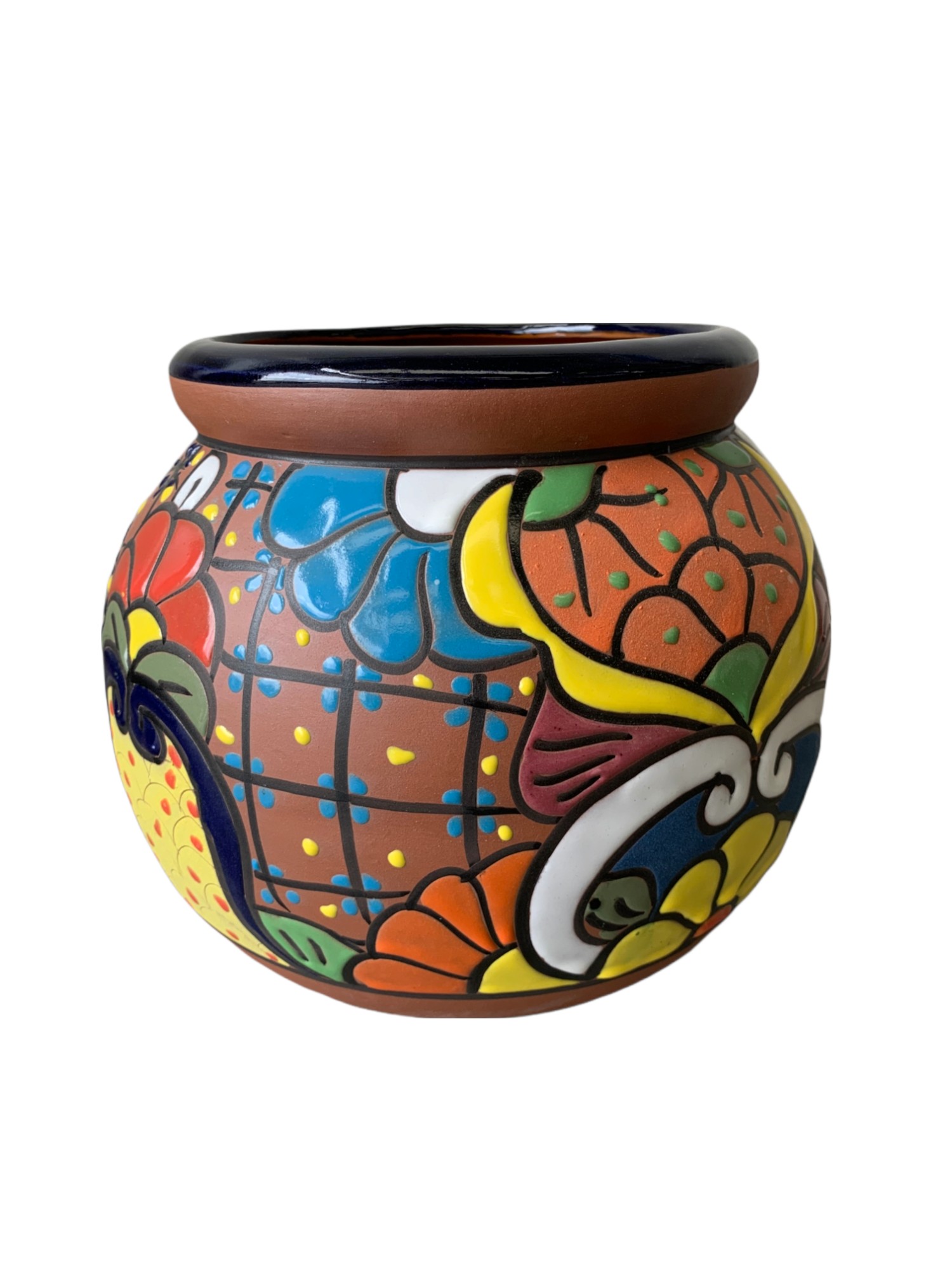 Terracotta Pflanztopf 'Bala', handbemalt, Ø 26 cm, H 22 cm günstig bestellen
