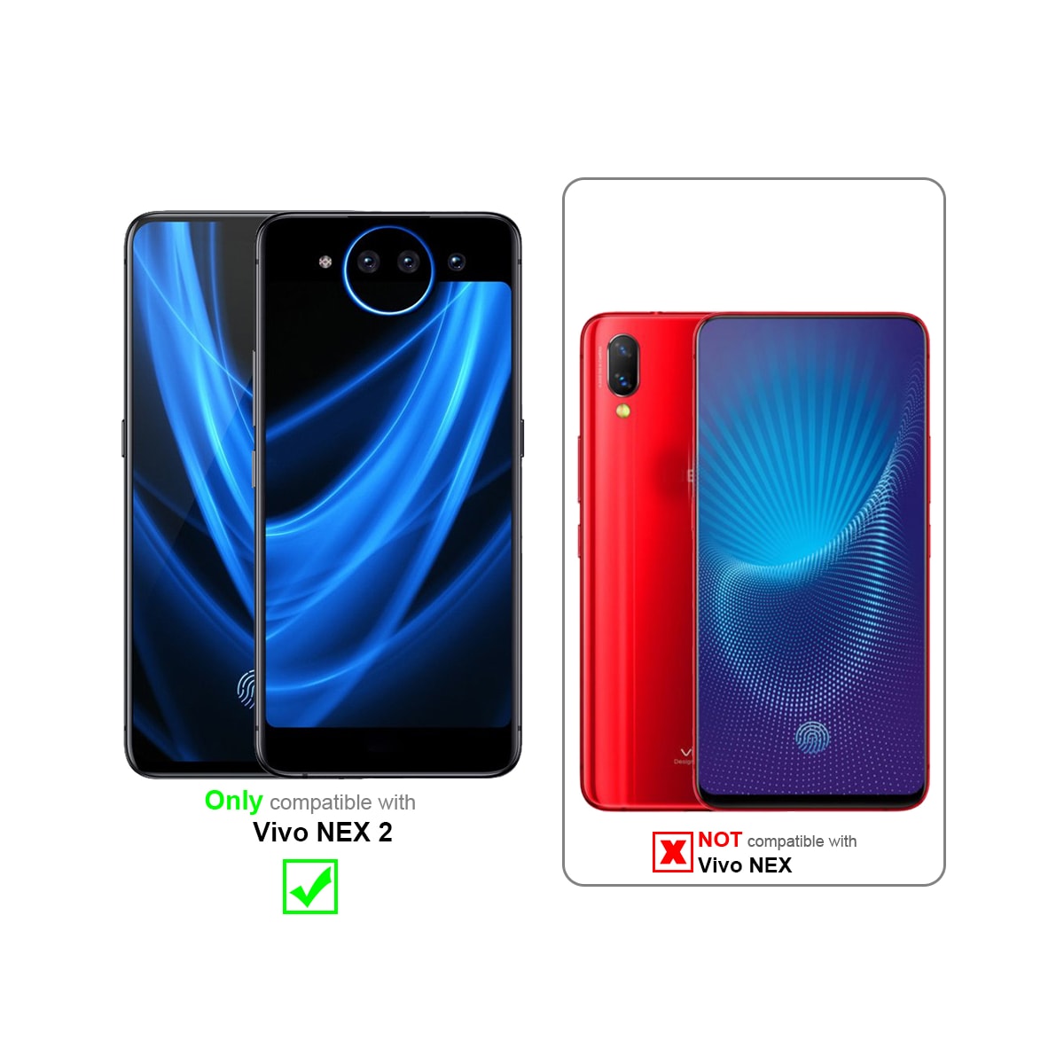 Vivo NEX 2 Skjermbeskytter Skärmskydd (svart)