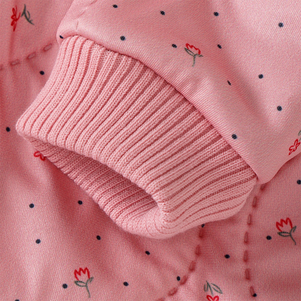 Topomini Baby Jacke mit Wellensteppung rosa