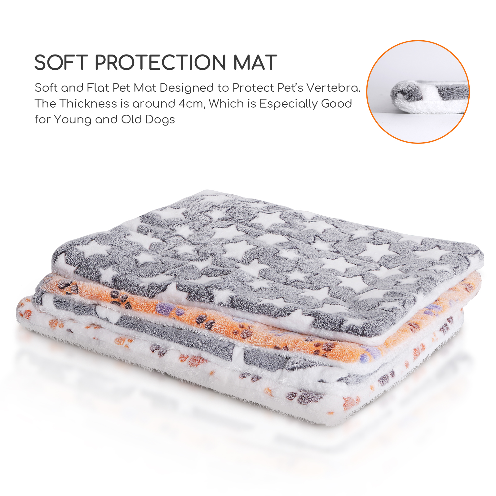 Tapete para cama de animais de estimação Nobleza para cães, cobertor lavável à mão e à máquina, cobertor quente para gatos e cães para camas e sofás de cães 55 × 42 cm