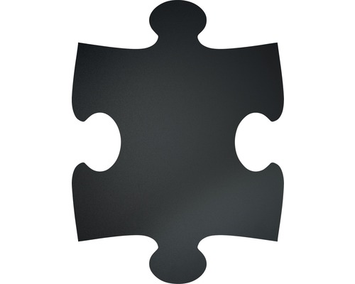 Krijtbord Muurvormpuzzel Zwart 6 st.