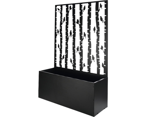 Esschert's Garden metalen bloembak, 100 x 39 x 140,5 cm, zwart