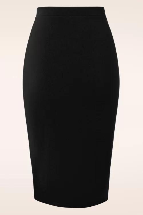 Vintage Chic for Topvintage Bella midi-rok in zwart