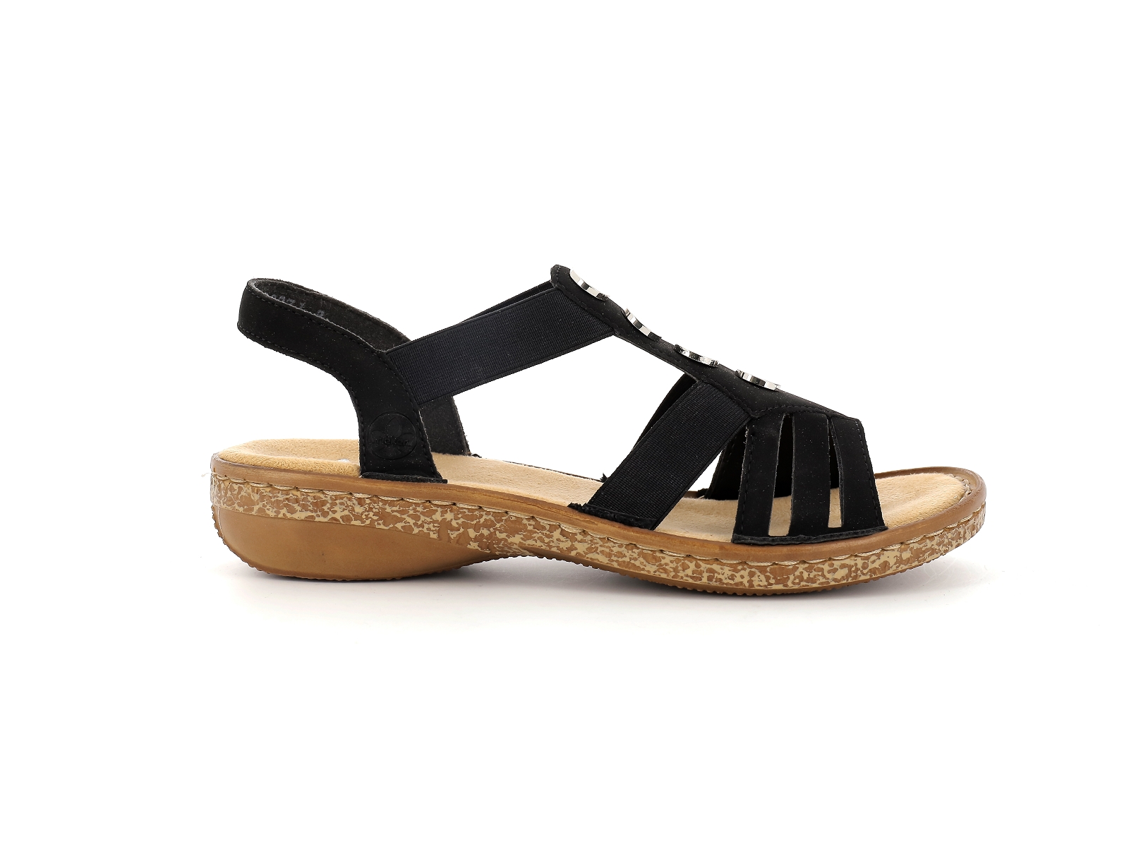 Rieker-62831 Synthétique Noir