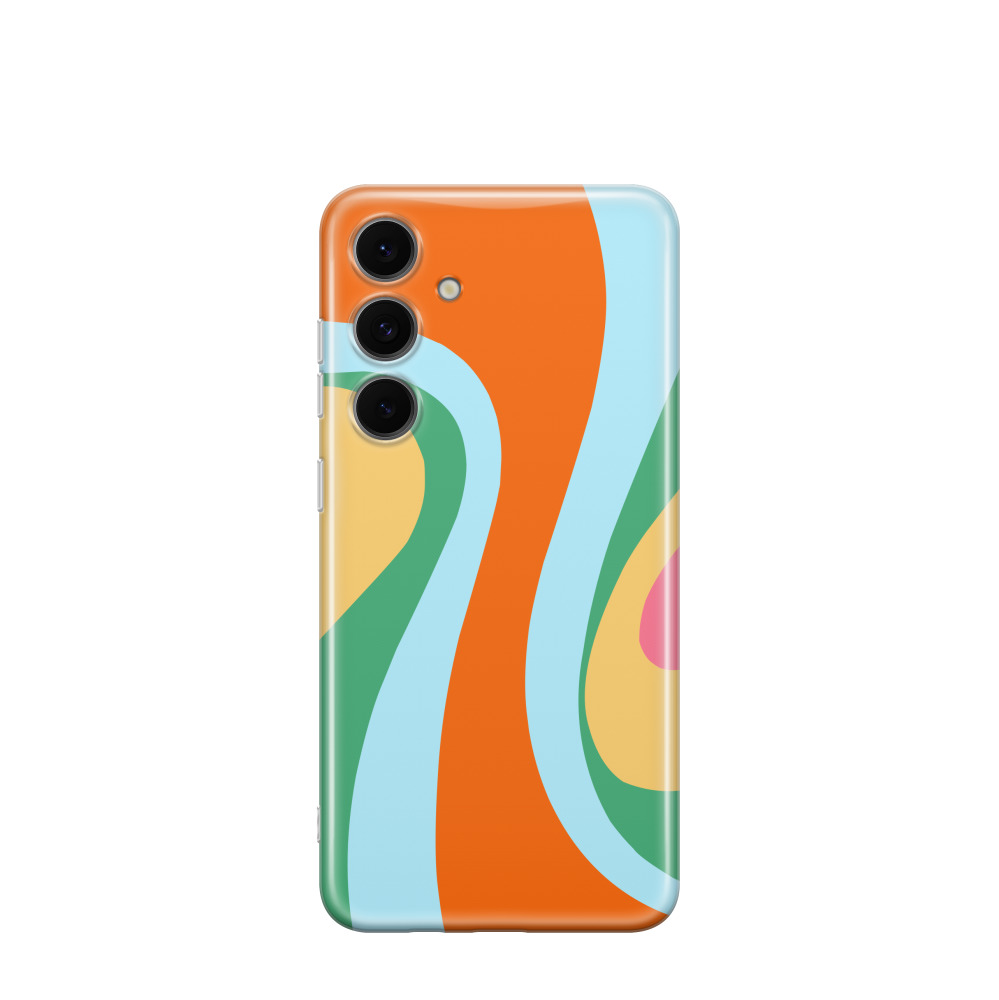 Samsung Galaxy S24 FE Gummi Hülle Sonnenwellen 4 - Versch. Farben