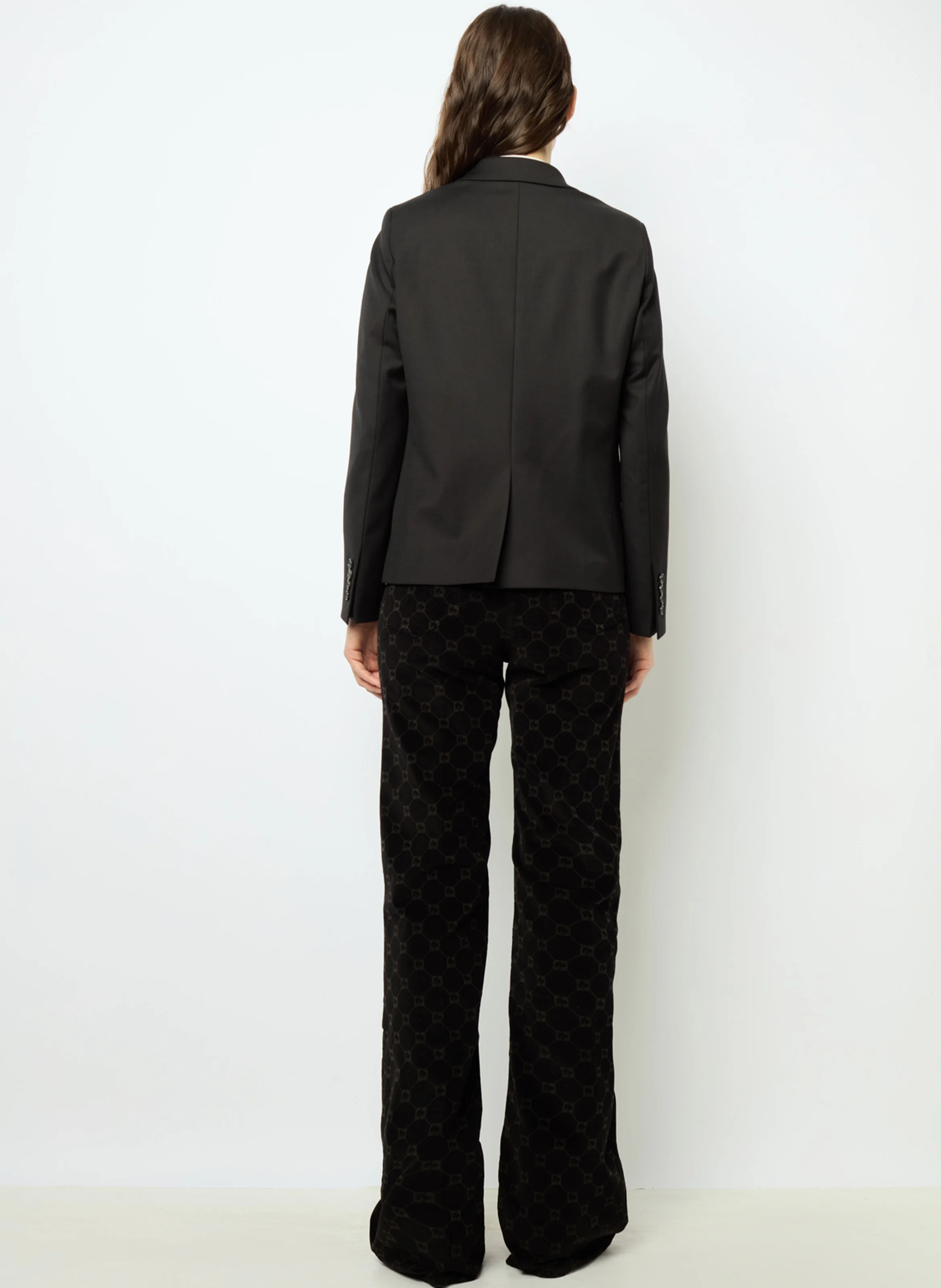 MALLORY - Veste tailleur en laine mélangée | Noir