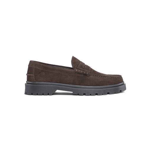 Playboy Footwear Austin Suede Loafers, Brown Suede, 44