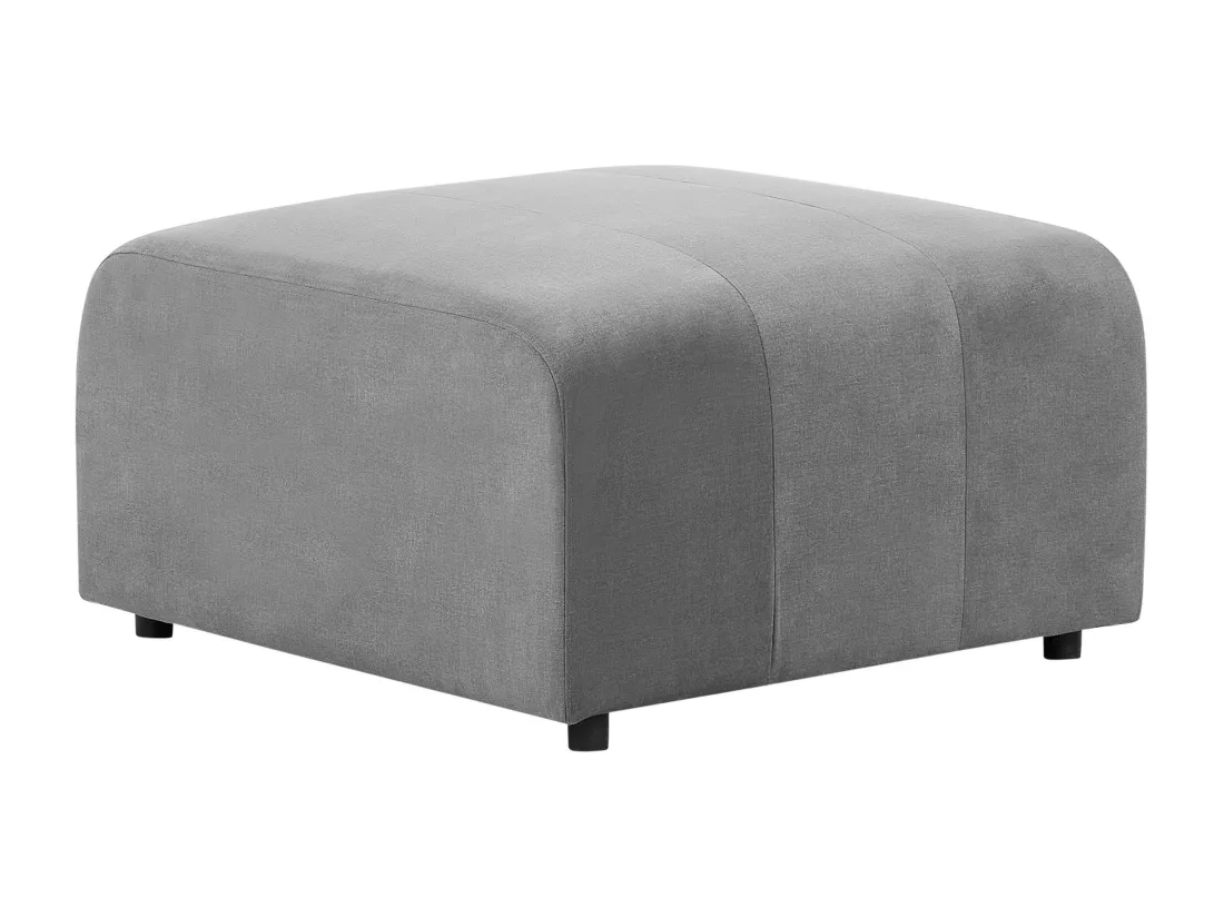 Canapé 2 places modulable avec ottoman en velours gris FALSTERBO
