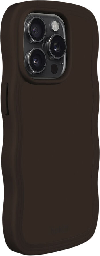 HoldIt Wavy Case iPhone 15 Pro Max Mørkebrun