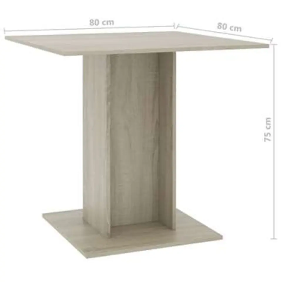 vidaXL - Eettafel - Bruin - Bewerkt hout