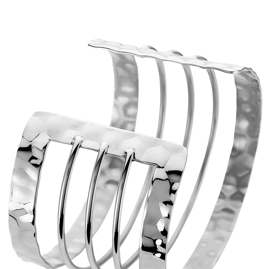 Bracelet Manchette Cambria Acier Blanc
