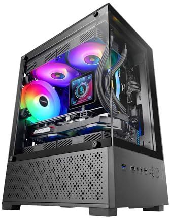Mars Gaming - MC-SE2 - MicroATX Gaming-behuizing - Zwart - Gehard Glas - FRGB-ventilator