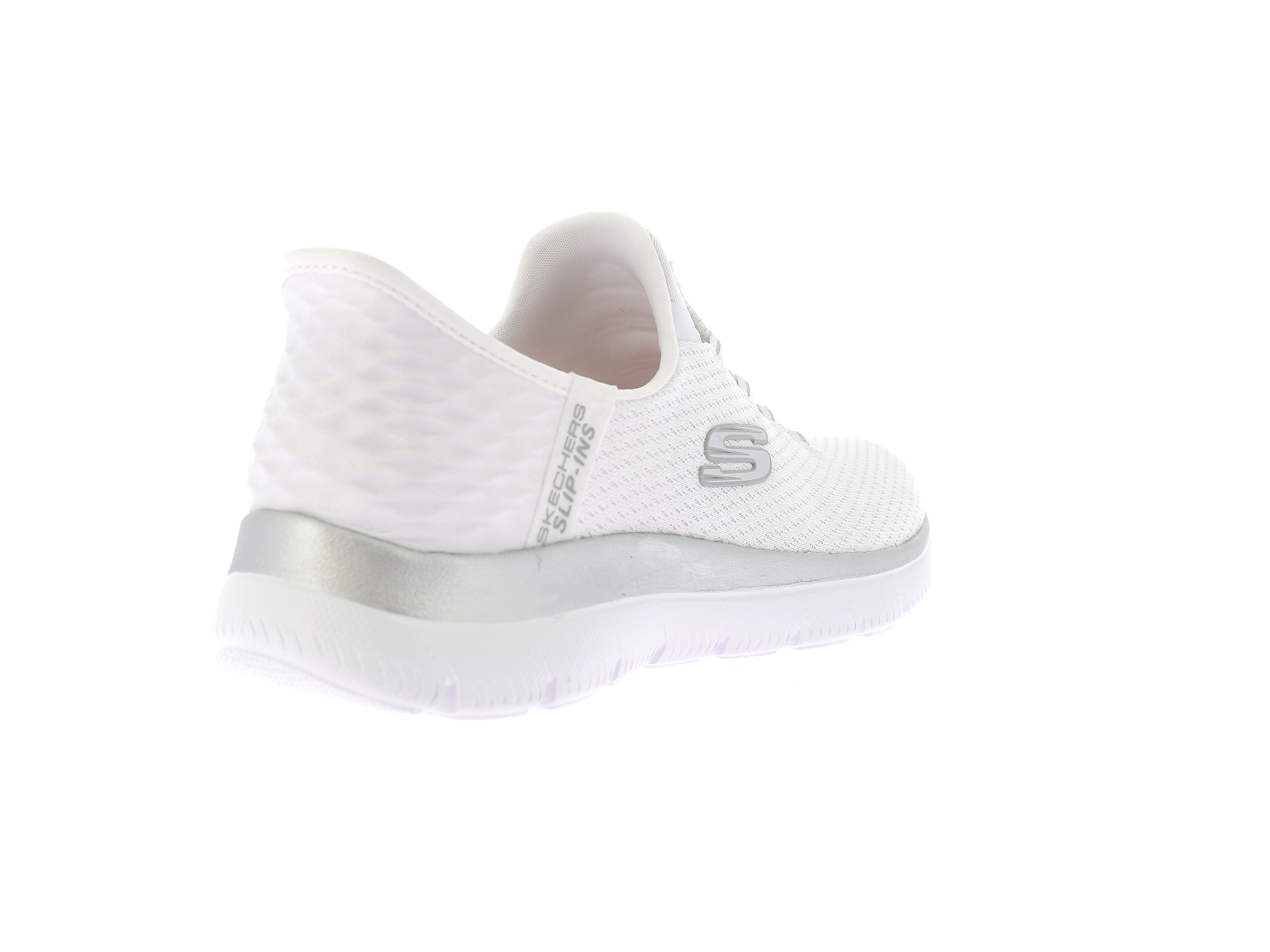 Skechers-SUMMITS DIAMOND DREAM Matières combinées Blanc Argent