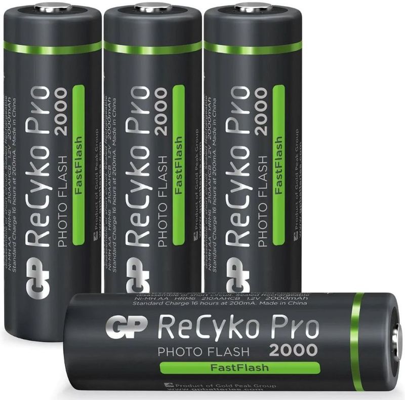 GP Photoflash Batterijen - Oplaadbaar - 2000mAh - 4 Stuks