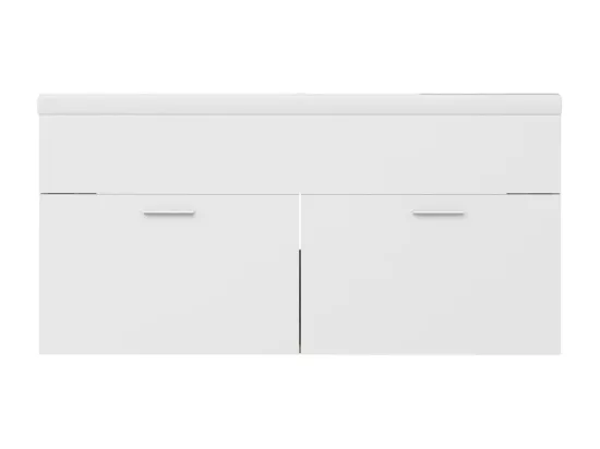 Armoire d'évier et lavabo intégré Blanc/chêne sonoma Aggloméré