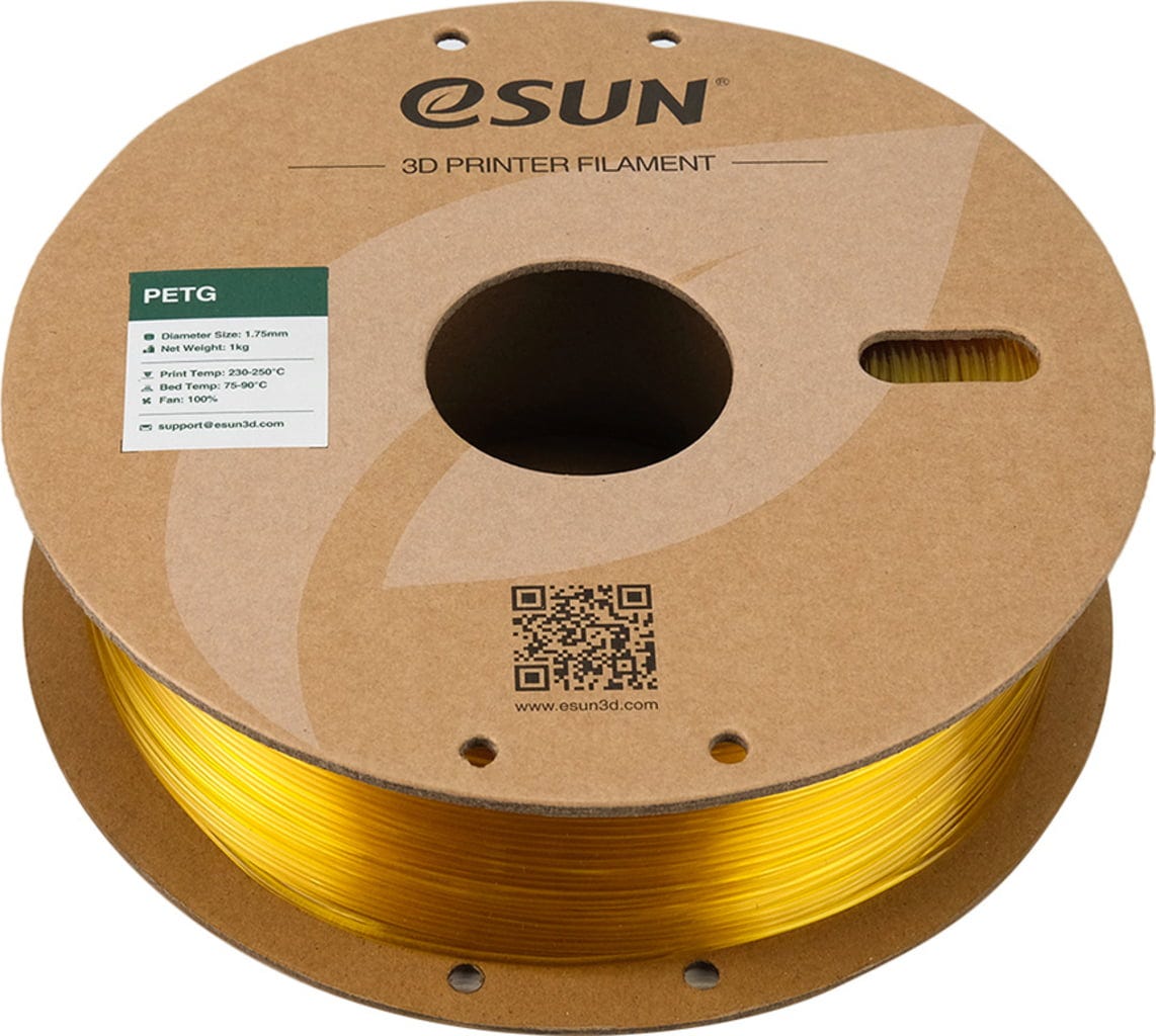 eSUN  PETG Translucent Yellow, 1,75 mm / 1000 g    Lichtdurchlässiges Filament mit ausgezeichneter Schlagfestigkeit