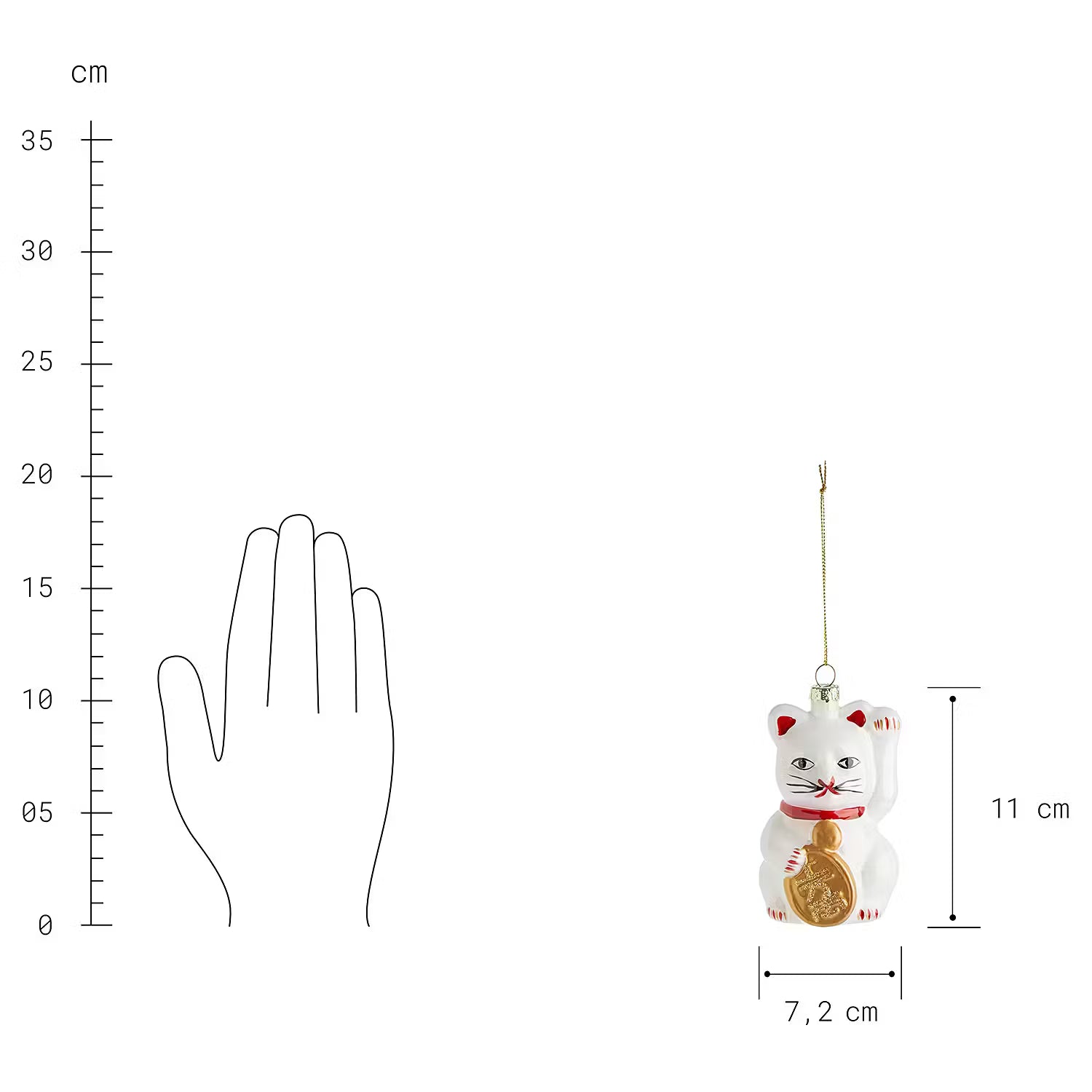 HANG ON Baumanhänger Glückskatze
