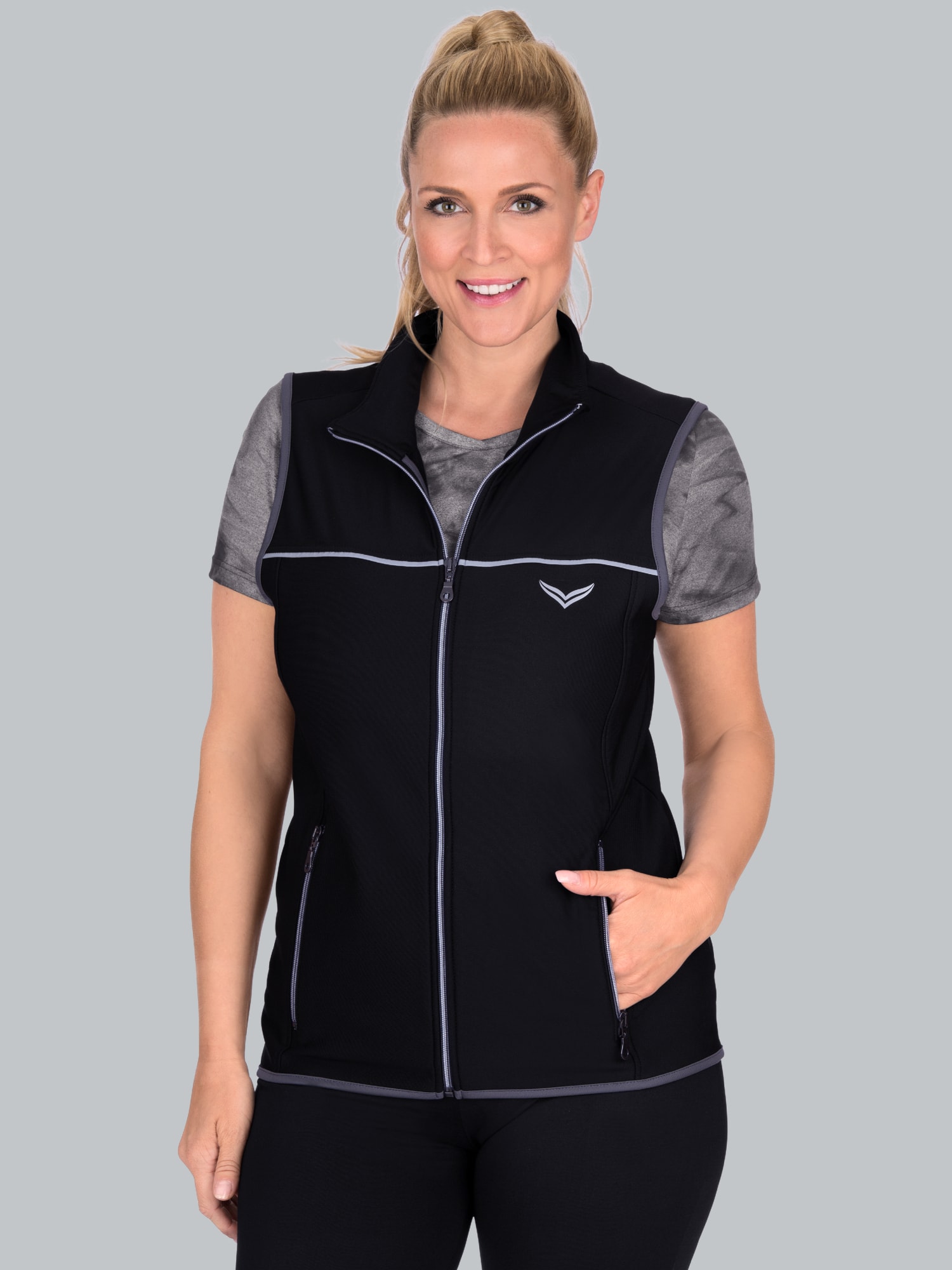 Atmungsaktive Sport-Weste Schwarz