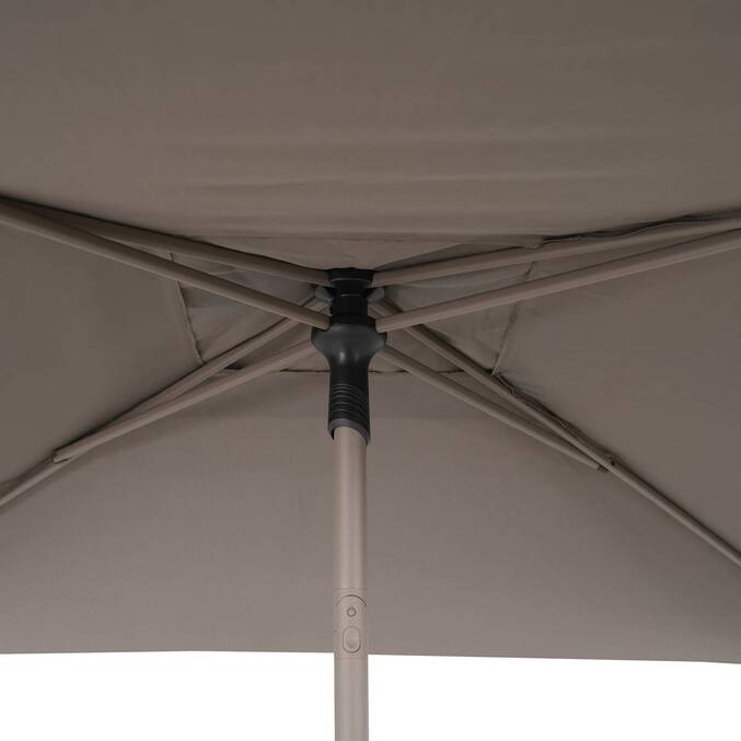 Parasol droit carré inclinable SOYA Café