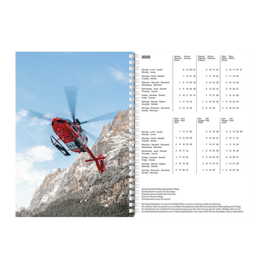 (1W/1S) A5 Schweizer Foto-Almanach Agenda 2025 Wochenkalender (3-0362-0476-5)
