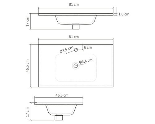 Verschil meubel wastafel Sofi 80 cm wit 36.105.11