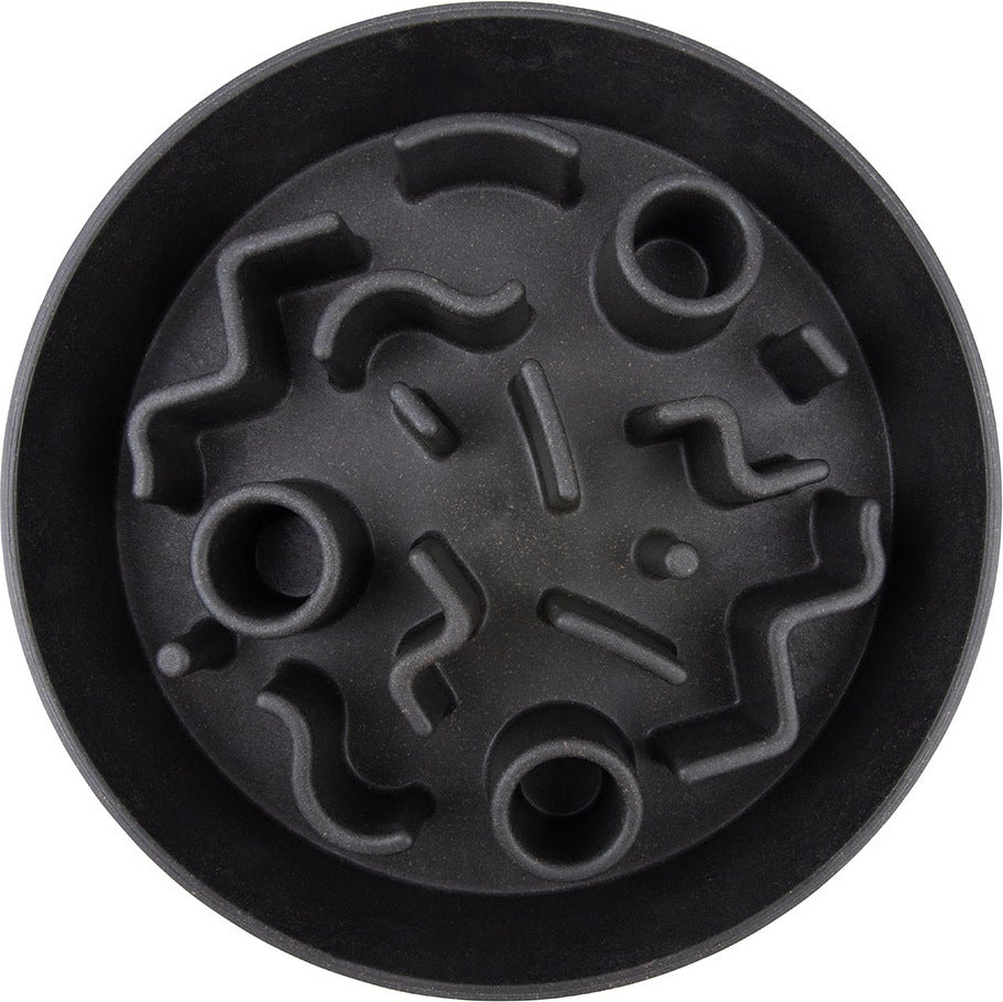 District 70 hondenvoerbak Bamboo slow feeder L grijs D 28 H 6,2 cm