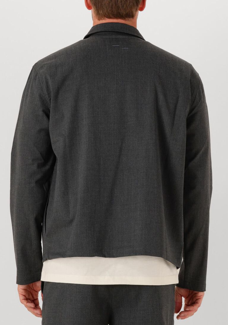 grijze filling pieces overshirts coach jacket twill wool