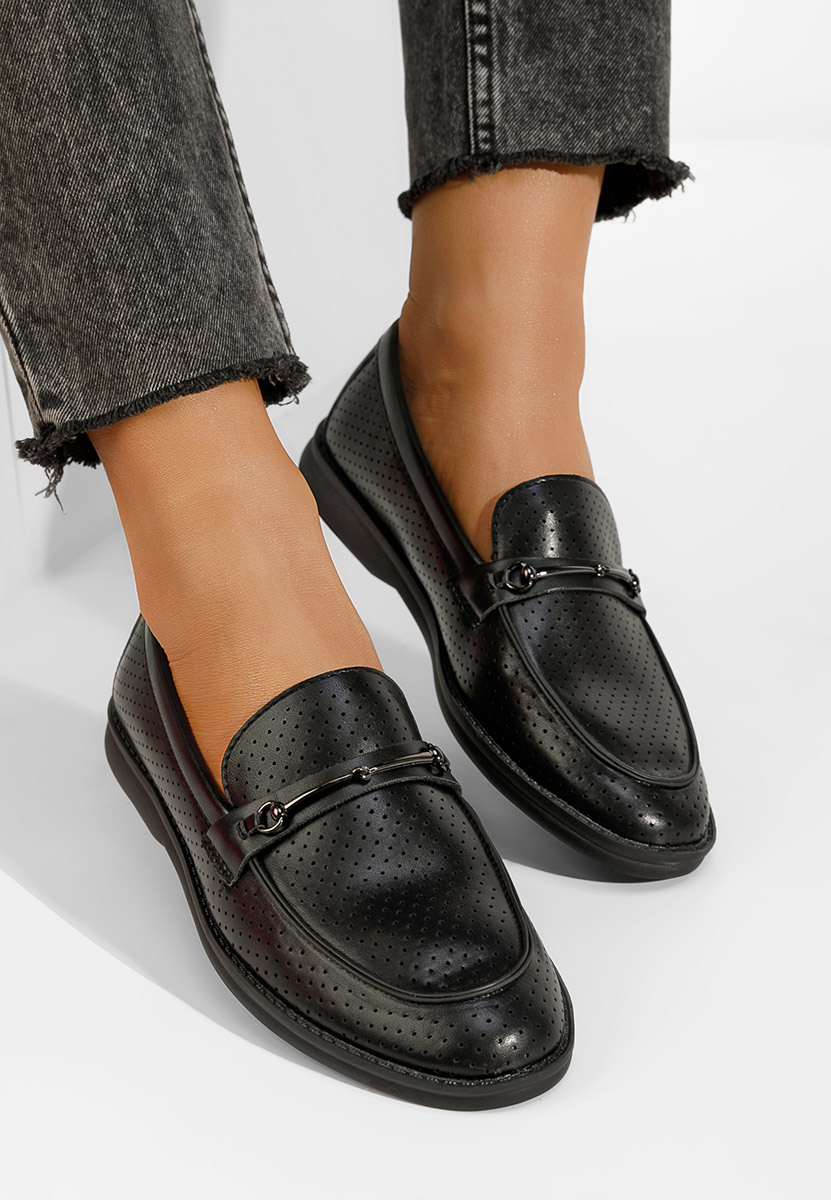 Mocassins femme noirs Morvana V2